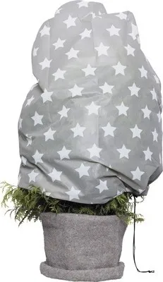 Produktbild von Winterschutz Videx Vlieshaube 'Sternchen' ® H110xB110 grau/weiß
