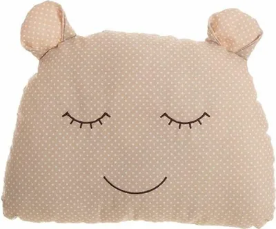 Obrázek produktu pro Polštářek medvěd měkká hračka 35 x 29 cm béžový