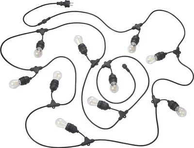 Immagine prodotto di LED, luci fiabesche, nero, E27, 10 fiamme, bianco caldo, W 650 cm