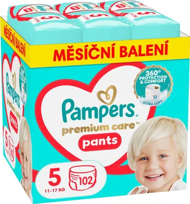Immagine prodotto di PAMPERS Premium Care Mutandine per pannolini taglia 5 (11-17 kg) 102 pz
