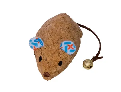Produktbild von Nobby Katzenspielzeug Kork Maus mit Catnip blau