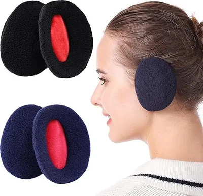 Produktbild von 2 Paar Ohrenschützer ohne Band für Damen und Herren, Winter-Ohrenschützer, Ohrenschützer, weiche Ohrenschützer, Winter-Ohrenschützer für Outdoor, Radfahren, Laufen, Skifahren