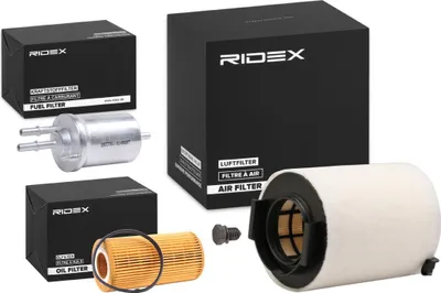 Produktbild von RIDEX Filterset Inspektionspaket Filtersatz für VW Golf V Schrägheck (1K1) TOURAN (1T1, 1T2) GOLF PLUS (5M1, 521) für AUDI A3 Sportback (8PA)