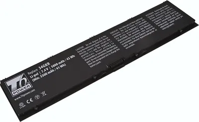 Produktbild von T6 Power Akku für Dell Laptop, Teilenummer PFXCR, Li-Poly, 7,4 V, 5800 mAh (43 Wh), schwarz