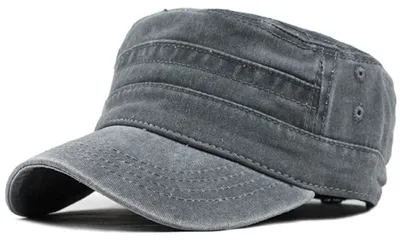 Imagen del producto de Gorra de béisbol ajustable - Gorra militar vintage - Suave/Algodón - Uni - Transpirable - Ligera - Visera de 7 cm