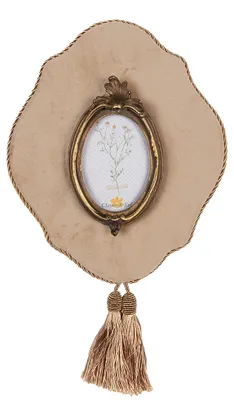Productafbeelding van Clayre & Eef fotolijst, 6x9 cm, beige, goudkleurig, kunststof