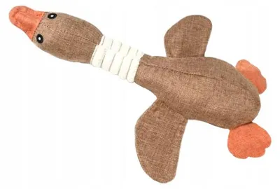 Produktbild von The Zoo Plüschgans Hundespielzeug Quietschend 30cm Braun