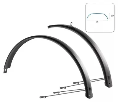 Produktbild von Schutzblech Set WAG 27,5" / 29" Aluminium 65 mm schwarz