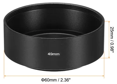 Produktbild von 49mm Sonnenblende Standard Focus Mattiert Oberfl?che Antireflektierende Innenhaube mit Reinigungstuch fš¹r Kameraobjektiv Schwarz