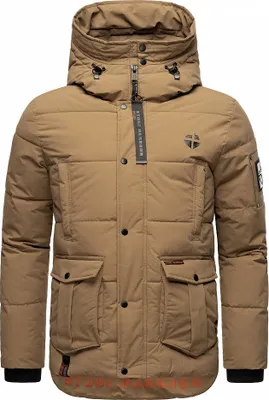 Produktbild von Stone Harbour Herren warme Winterjacke Steppjacke Parka Outdoor Mantel Admaroo Braun Gr. 54 - XXL