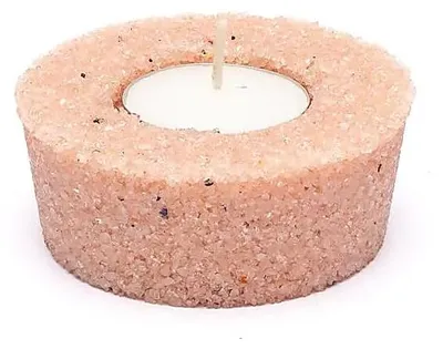 Produktbild von Kerzenhalter Rund Rosenquarz -- 8,5x7,5x3,5cm online bestellen