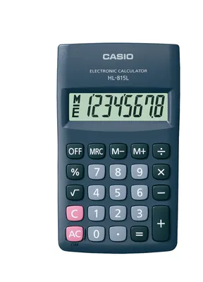 Obrázek produktu pro Casio HL-815L, Kapsa, Jednoduchá kalkulačka, 8 číslice/číslic, 1 řádky, Baterie, Černá