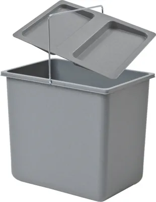 Image de Hailo Seau intérieur 1094079 avec couvercle gris clair 18 L 316 x 226 x 286 mm