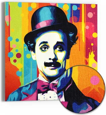 Produktbild von DEQOART Hybrid Leinwand Bild 50x50 cm 'Theaterzauber' Wandbild Glas flach modern