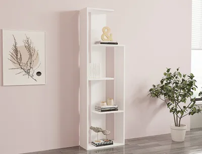 Obrázek produktu pro Skye Decor, nástěnný PUQ, bílý, police na knihy, 160x50x19,6 cm, 100% melaminovaná dřevotříska