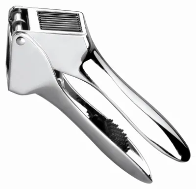 Knoblauchpresse aus Edelstahl, 20 x 30 x 30 cm, silber