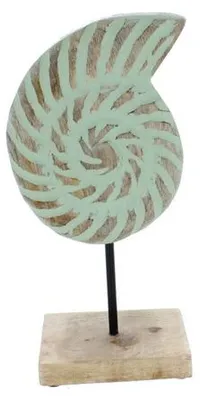 Produktbild von Standdeko Muschel - grün - ca. 23 x 11 x 7 cm