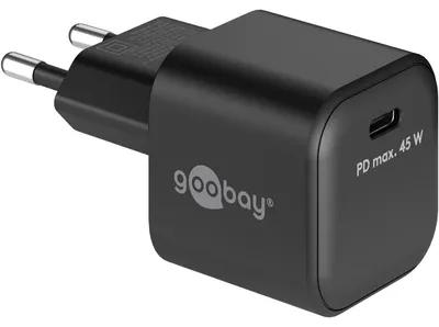 Produktbild von goobay USB-C Schnellladegerät Nano, PD, GaN, 45 Watt, Ladegerät, (1x
