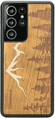 Produktbild von Holzhülle für Samsung Galaxy S21 Ultra MOUNTAINS IMBUIA
