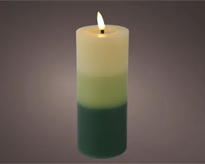 Obrázok produktu pre LED sviečka s efektom plameňa 15 cm zelená