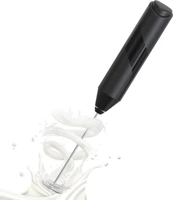Immagine prodotto di Montalatte elettrici - RVS - Nero - Portatile - Cappuccino - Montalatte per matcha