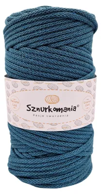 Zdjęcie produktu dla Sznurek bawełniany z rdzeniem 5mm 100m, przędza do makramy, sznurek do makramy, sznurek szydełkowy, sznurek 5mm, pleciony sznurek bawełniany,