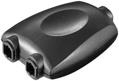 Obrázok produktu pre goobay AudioAdapter Toslinkkupplung auf 2 x Toslinkkupplung schwarz (Bulk)