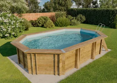 Produktbild von POOLCREW Pool Komplettset Baros, Aufstellpool Set inkl. Pumpe und Filter, Swimmingpool mit Sandfilteranlage und Leiter, Frame Pool Rechteckig 436 x 336 x 119 cm
