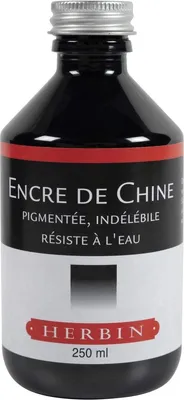 Produktbild von Zeichentusche 250 ml schwarz Packung mit 6 Stück