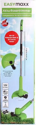 Obrázok produktu pre EASYmaxx 11025, Strunový vyžínač, Nylonová niť, Čierna, Zelená, Strieborná, 24 cm, Batérie, 28 W