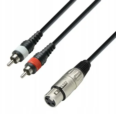 Produktbild von Adam Hall K3YFCC0100 Kabel 2x RCA auf XLR Female 1m
