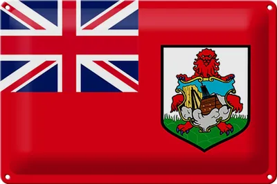 Produktbild von Blechschild Flagge Bermudas 30x20cm Flag of Bermuda