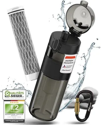 Produktbild von Famanu Wasserfilterflasche 500 ml - Mit fortschrittlichem Filter für sauberes Trinkwasser