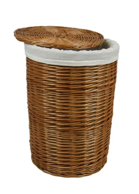 Immagine prodotto di Cesto portabiancheria Lycce - 47 L o 70 L rotondo in vimini Cesto portabiancheria con coperchio e inserto in tessuto lavabile Cesto portabiancheria Cassapanca Portabiancheria Cestino portabiancheria, dimensioni: Dimensioni 1