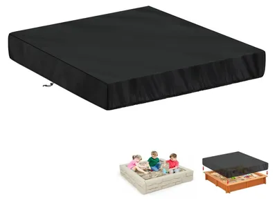 Produktbild von Sandkasten Abdeckplane 140x140x20cm Wasserdicht Winddicht Staubdicht 420D Oxford