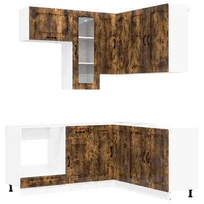 Productafbeelding van vidaXL Keukenelement KALMAR, 8 stuks, gerookt eikenhout, houtvezel