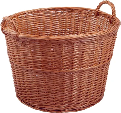 Produktbild von Gartenkorb, Laubkorb, Transportkorb, Holzkorb, Tragekorb, Feuerkorb, rund, braun