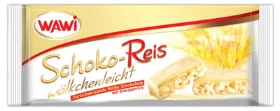 Produktbild von Wawi Schoko-Reis wölkchenleicht Weiße Schokolade 40g