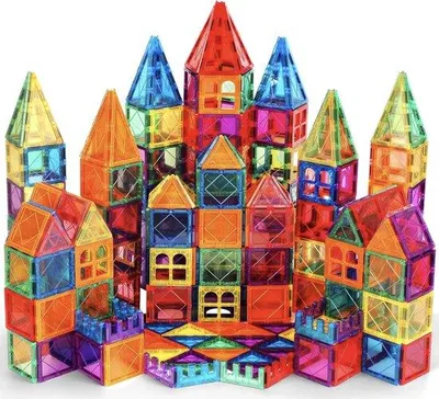 Image de Blocs de construction magnétiques - 100 pièces - Blocs magnétiques éducatifs - Jouet magnétique créatif pour les enfants à partir de 3 ans