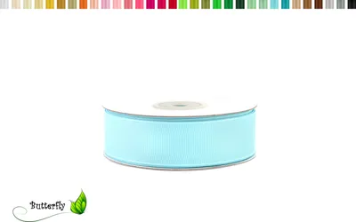 Produktbild von 25m Rolle Ripsband 25mm, Farbauswahl:hellblau 311 / babyblau / zartblau