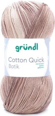 Immagine prodotto di Gründl Cotone Quick Batik Filato 260 m 100 g Cotone Uncinetto Maglia Lana Naturale/Marrone/Beige