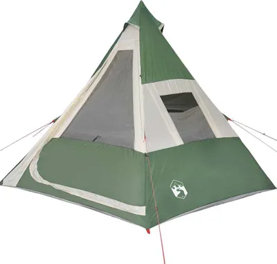 Produktbild von vidaXL Tipi-Campingzelt 7 Personen Grün Wasserdicht