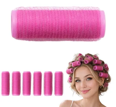 Produktbild von Klettwickler 1,5 x 6,3 cm für kleine Locken und Wellen – Selbsthaftende Haarwickler zum Stylen