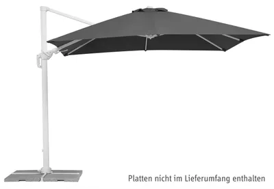 Produktbild von Schneider Ampelschirm RHODOS TWIST BIANCO ca. 300 x 300 cm, anthrazit