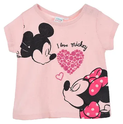 Produktbild von Minnie Mouse Kinder Mädchen T-Shirt Kurzarm Oberteil Baby , Farbe:Pink, Größe:67