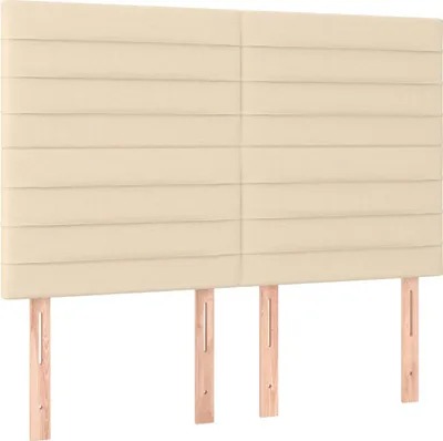 Produktbild von vidaXL Kopfteil Creme 144x5x118/128 cm Stoff