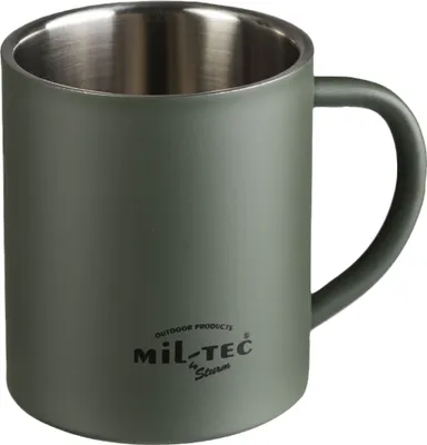 Produktbild von Tasse Edelstahl doppelwandig oliv, 300 ml