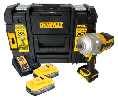 Immagine prodotto di Avvitatore a impulsi a batteria DeWalt DCF 961 H2T 18 V 1632 Nm 1/2" brushless + 2x batteria Powerstack 5,0 Ah + caricabatterie + TSTAK