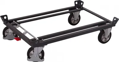 Produktbild von VARIOfit Palettenfahrgestelle für Gitterboxen/Europaletten mit Gummibereifung 1200kg Tragkraft 1210x1010mm Anthrazitgrau RAL 7016