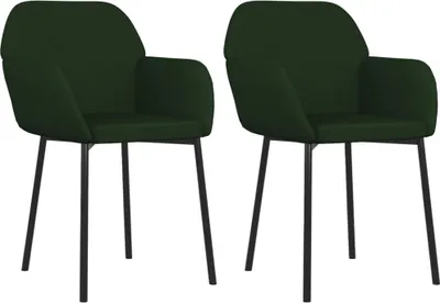 Immagine prodotto di vidaXL Sedie da pranzo 2 pz. Velluto verde scuro